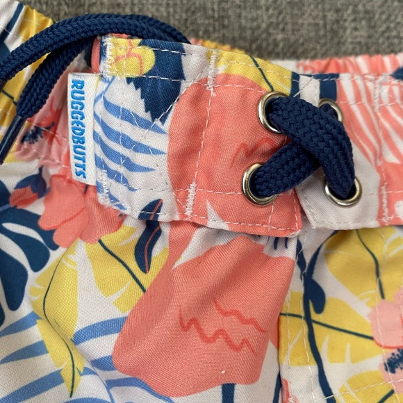 Rugged Butts Tropical Flamingo Boys Swim Trunks 12-18m netted undies EUC - Picture 3 of 5